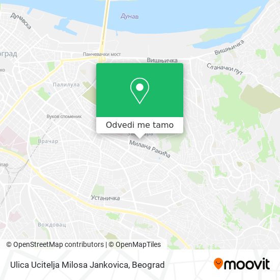 Ulica Ucitelja Milosa Jankovica mapa