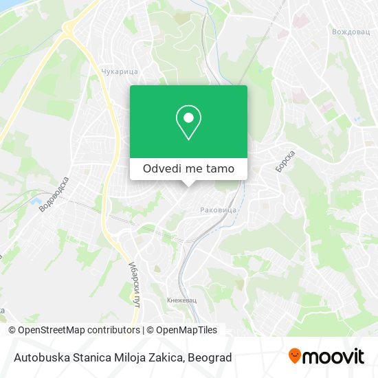 Autobuska Stanica Miloja Zakica mapa