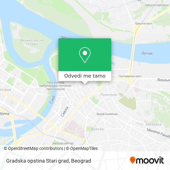 Gradska opstina Stari grad mapa