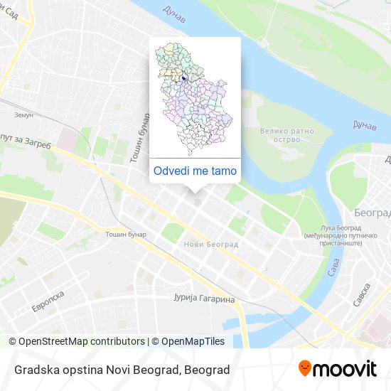 Gradska opstina Novi Beograd mapa