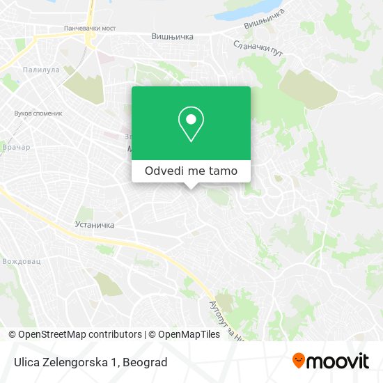 Ulica Zelengorska 1 mapa