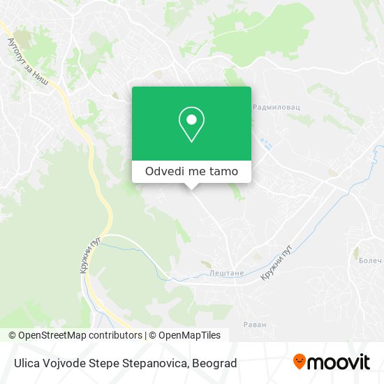 Ulica Vojvode Stepe Stepanovica mapa