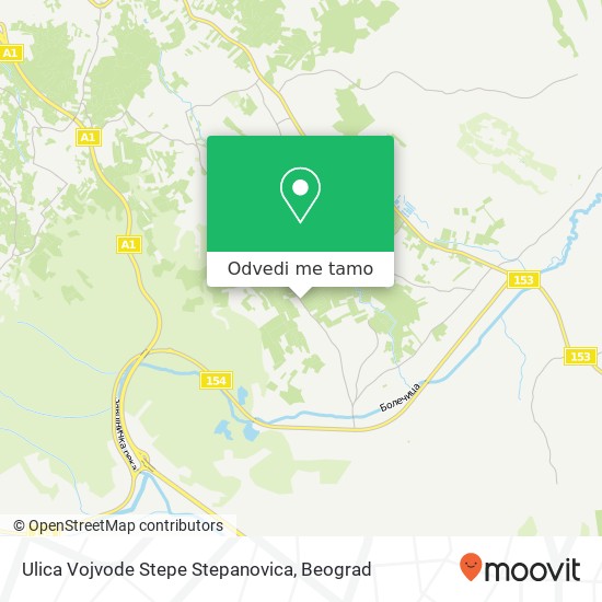 Ulica Vojvode Stepe Stepanovica mapa