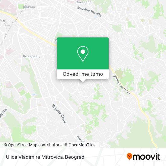 Ulica Vladimira Mitrovica mapa