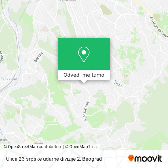 Ulica 23 srpske udarne divizije 2 mapa