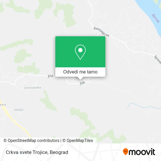 Crkva svete Trojice mapa