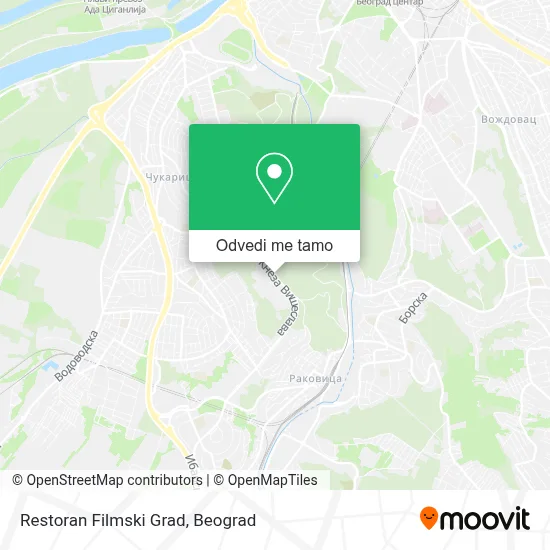 Restoran Filmski Grad mapa
