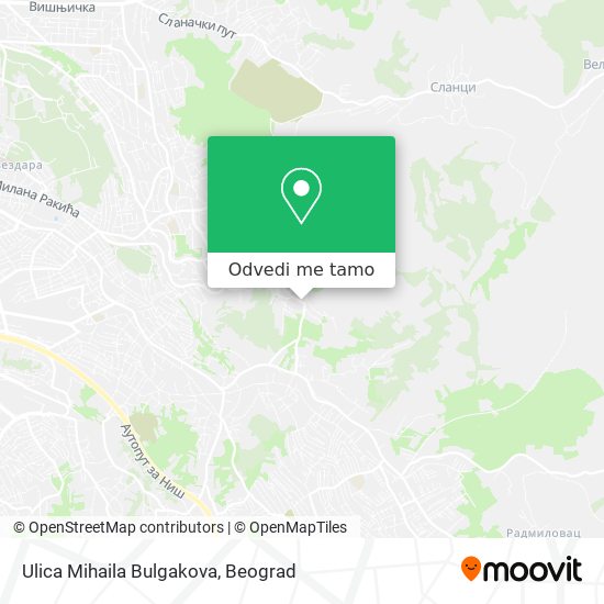 Ulica Mihaila Bulgakova mapa