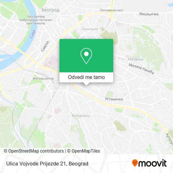Ulica Vojvode Prijezde 21 mapa
