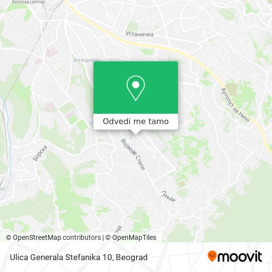 Ulica Generala Stefanika 10 mapa