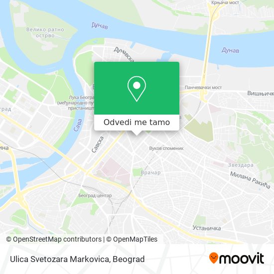 Ulica Svetozara Markovica mapa