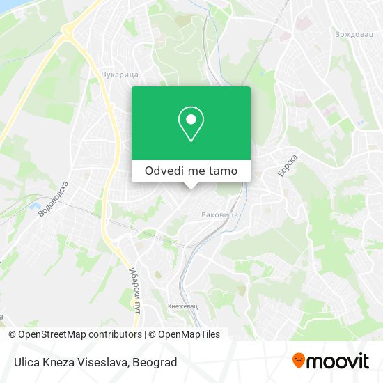 Ulica Kneza Viseslava mapa