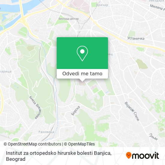 Institut za ortopedsko hirurske bolesti Banjica mapa