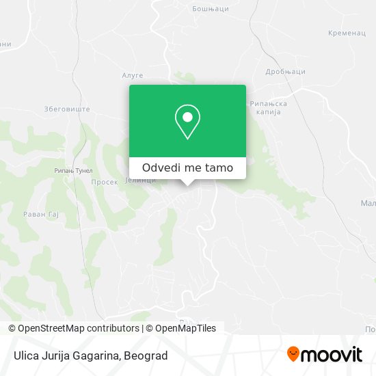 Ulica Jurija Gagarina mapa