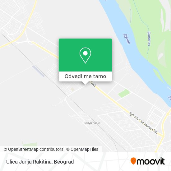 Ulica Jurija Rakitina mapa