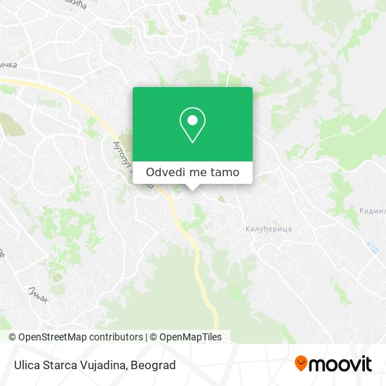 Ulica Starca Vujadina mapa