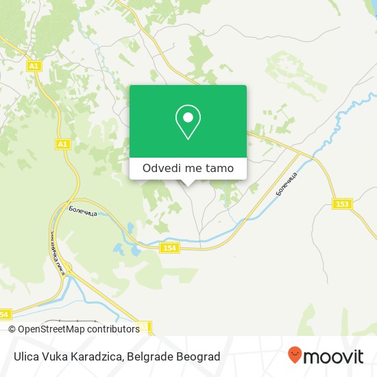 Ulica Vuka Karadzica mapa