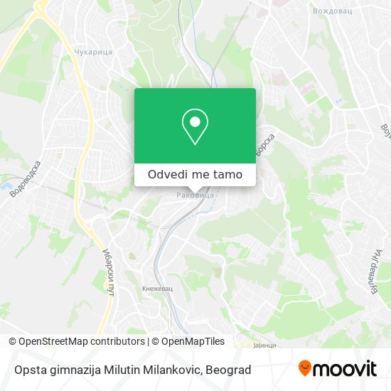 Opsta gimnazija Milutin Milankovic mapa