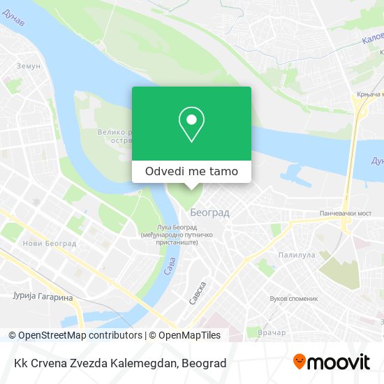 Kk Crvena Zvezda Kalemegdan mapa