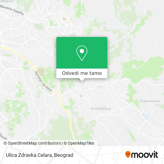 Ulica Zdravka Celara mapa