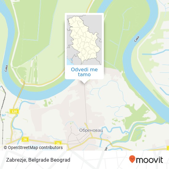 Zabrezje mapa