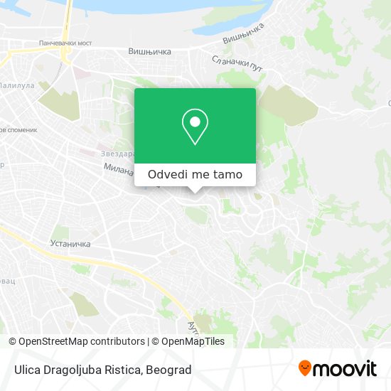 Ulica Dragoljuba Ristica mapa