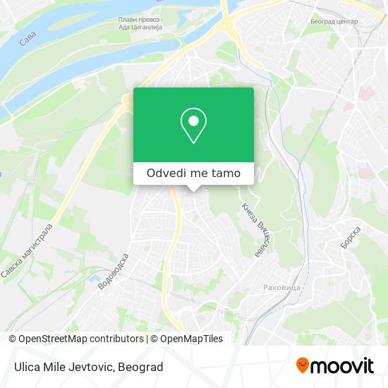 Ulica Mile Jevtovic mapa