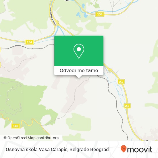 Osnovna skola Vasa Carapic mapa