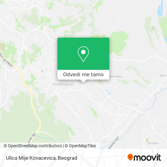 Ulica Mije Kovacevica mapa