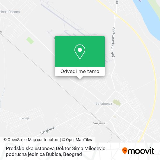 Predskolska ustanova Doktor Sima Milosevic podrucna jedinica Bubica mapa