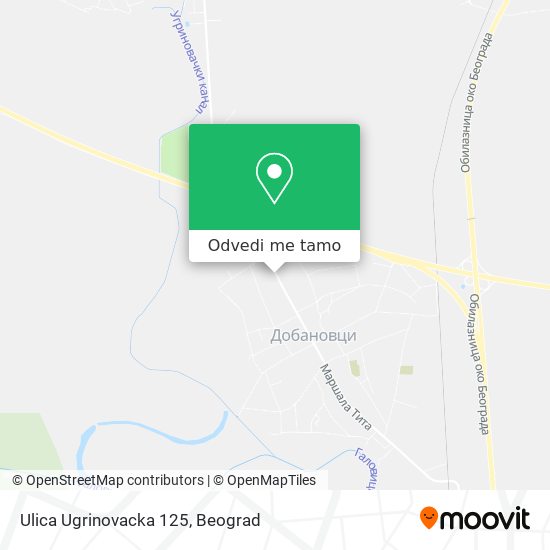 Ulica Ugrinovacka 125 mapa