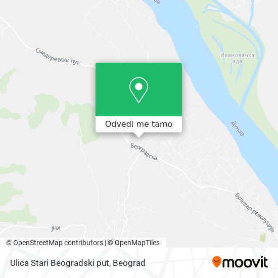 Ulica Stari Beogradski put mapa