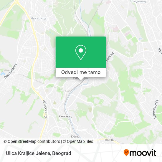 Ulica Kraljice Jelene mapa