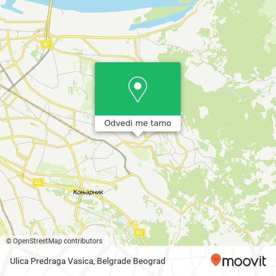 Ulica Predraga Vasica mapa