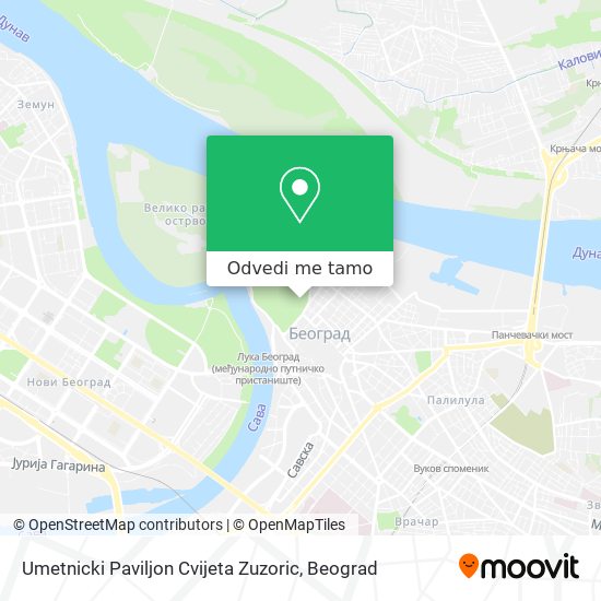 Umetnicki Paviljon Cvijeta Zuzoric mapa