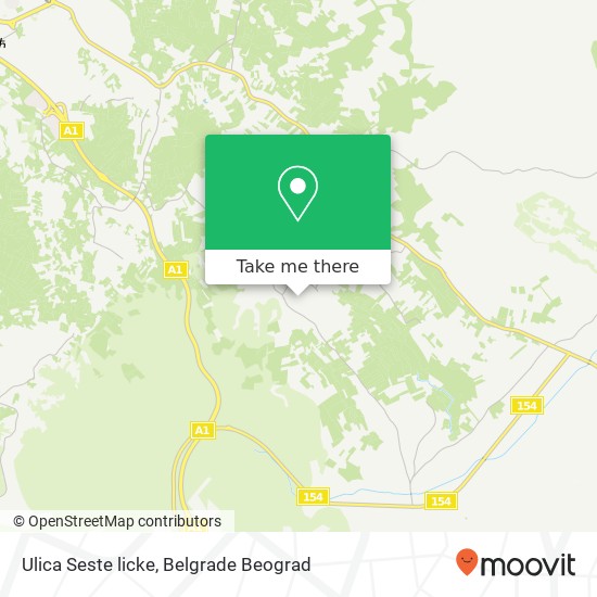 Ulica Seste licke mapa