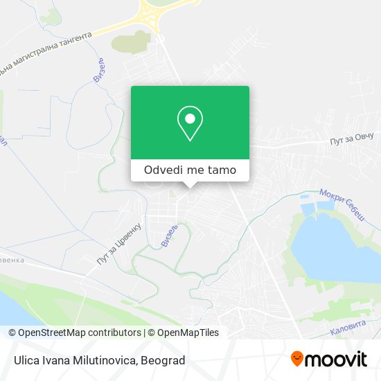 Ulica Ivana Milutinovica mapa