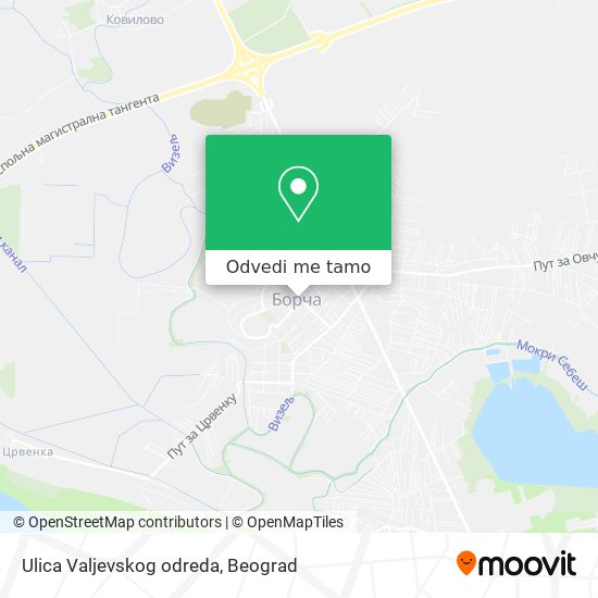 Ulica Valjevskog odreda mapa