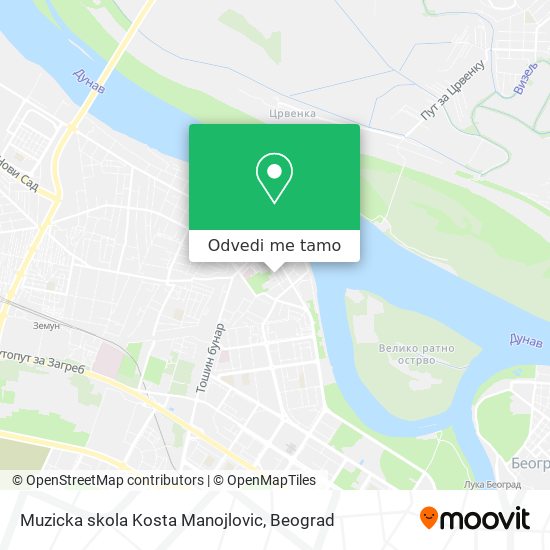 Muzicka skola Kosta Manojlovic mapa