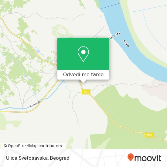 Ulica Svetosavska mapa