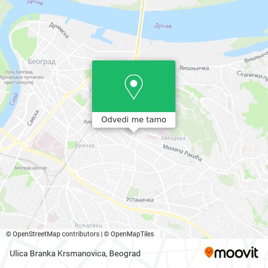 Ulica Branka Krsmanovica mapa