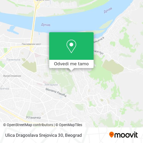 Ulica Dragoslava Srejovica 30 mapa