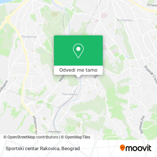 Sportski centar Rakovica mapa