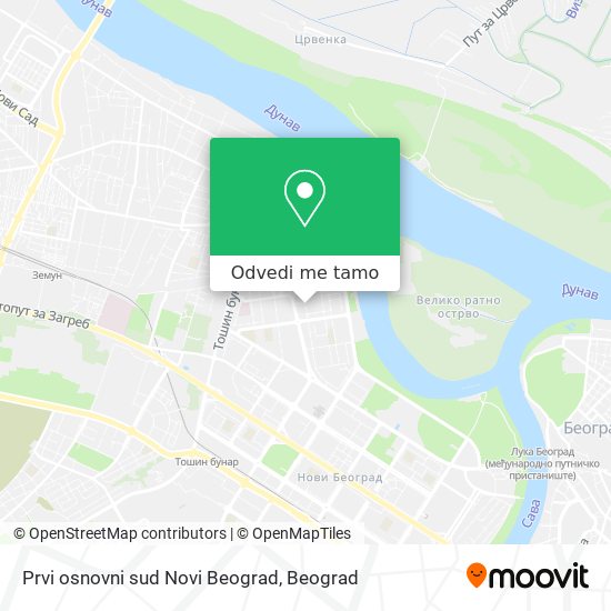 Prvi osnovni sud Novi Beograd mapa