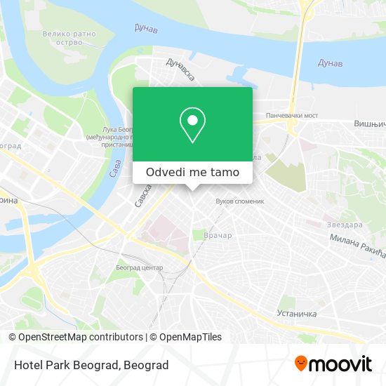 Hotel Park Beograd mapa