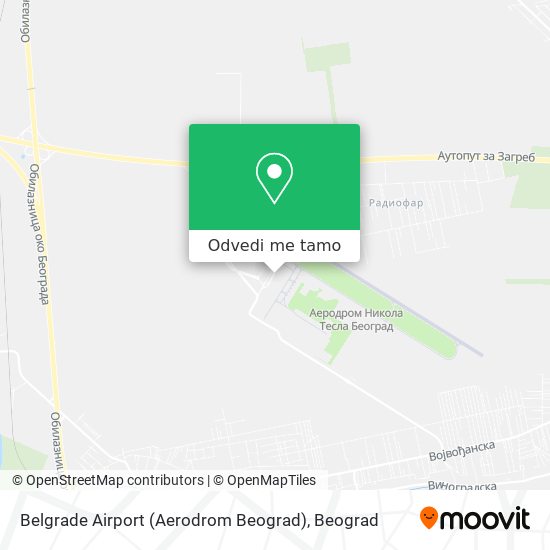 Belgrade Airport (Aerodrom Beograd) mapa