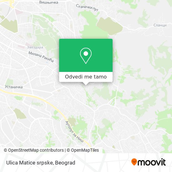 Ulica Matice srpske mapa