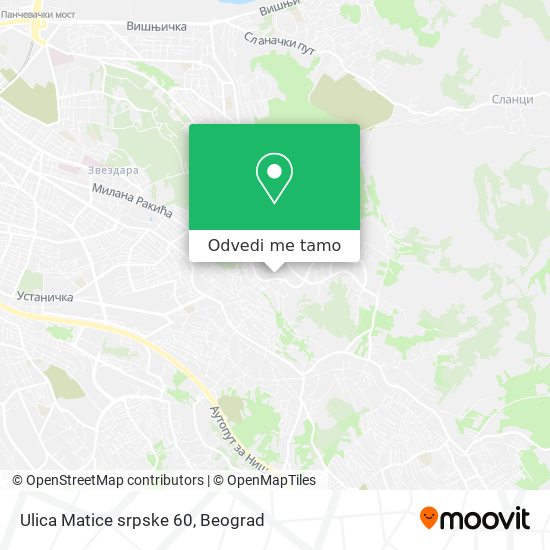 Ulica Matice srpske 60 mapa