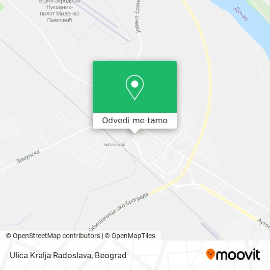 Ulica Kralja Radoslava mapa