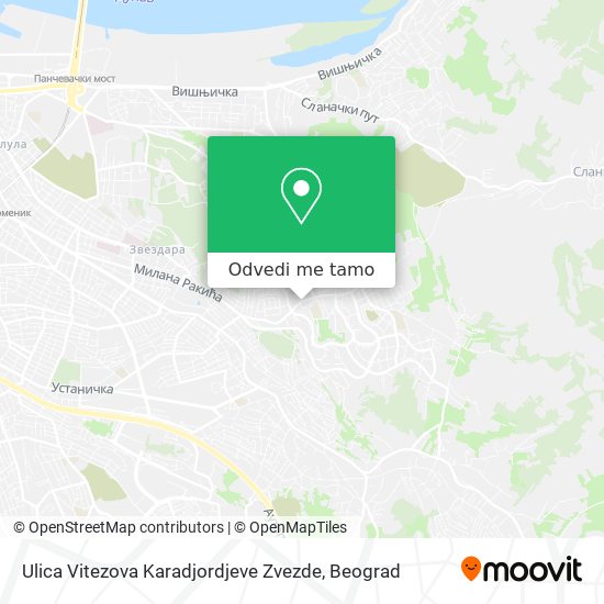 Ulica Vitezova Karadjordjeve Zvezde mapa